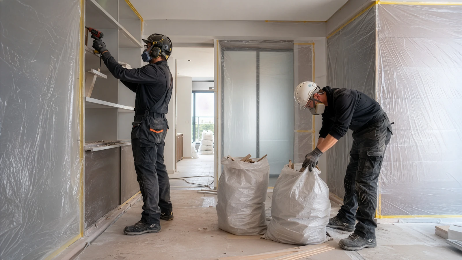 Microdemolări și debarasări rapide într-un apartament din București